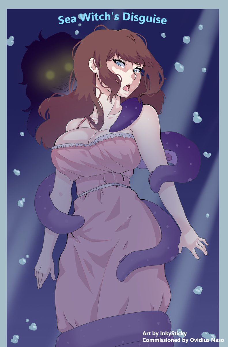 ovidiusnaso2's tweet photo. Commissioned: Sea Witch's Disguise
Art by InkySticky (https://t.co/uAiYAkTKCz)

This is an older idea I had about a Sea Witch who, for whatever reason, needs a human "disguise". She happens upon a young woman near the ocean who just might be able to help her... https://t.co/f4cajhpmwF