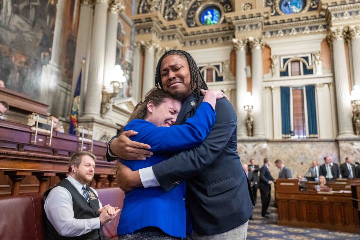 I am honored to be a co-prime sponsor of House Bill 300. 

I am elated to serve with my amazing colleagues beginning with the #LGBTQ+ Equality Caucus Co-Chairs, the one and only <a href="/RepKenyatta/">State Representative Malcolm Kenyatta</a> and <a href="/RepBenham/">Rep. Jessica Benham</a>!

They led us to the finish line with a final vote of 102-98. 

#repmayes