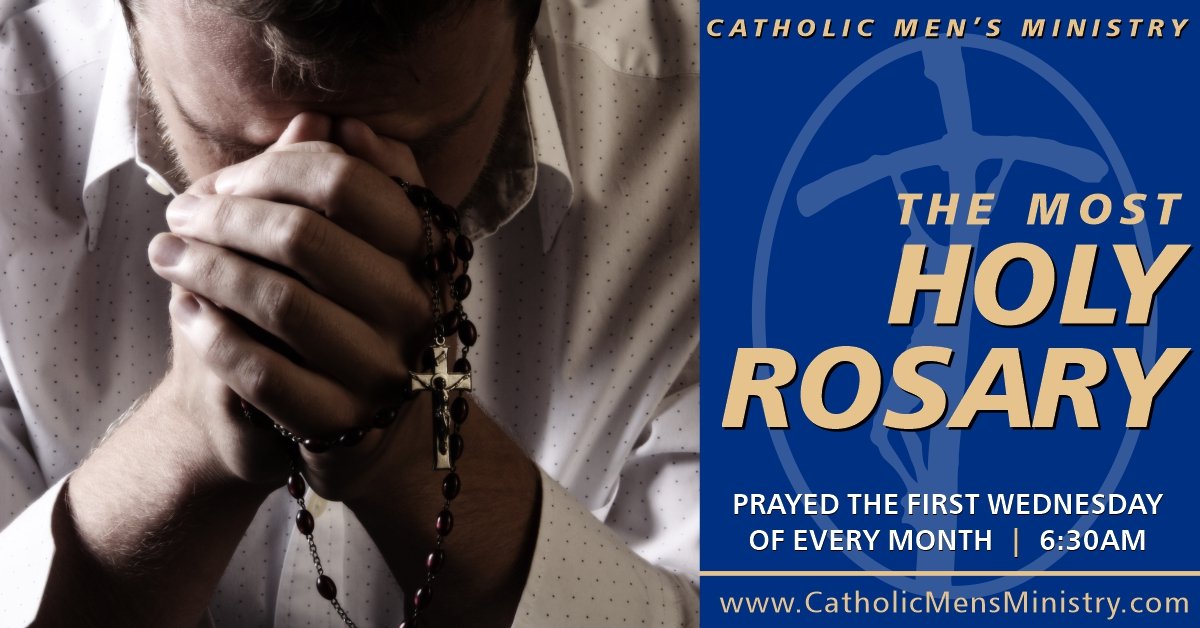 CbusCatholicMen's tweet photo. Join us tomorrow morning as the Catholic Men's Ministry hosts the Most Holy Rosary at 6:30 am. https://t.co/4nKkgY6Prc
