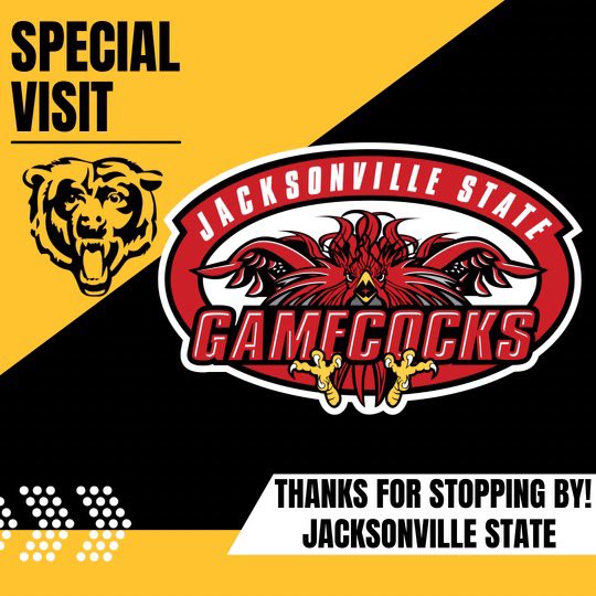 Leroy Bears Football (@bearsleroy) on Twitter photo Thank you <a href="/JaxStateFB/">Jax State Football</a> for stopping in to visit our student athletes today! #BBP #EarnSuccess Thank you <a href="/JaxStateFB/">Jax State Football</a> for stopping in to visit our student athletes today! #BBP #EarnSuccess