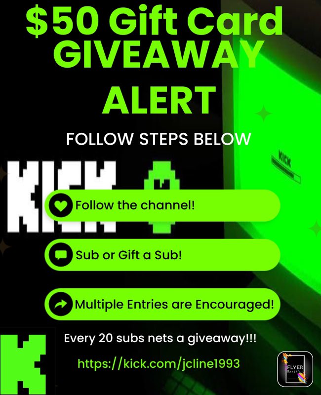 JCline1993's tweet image. Want to give back to those who supported and continue to support with me being a new entry into Kick! Made affiliate today!!! #KickAffiliate #KickStreamer #ContentCreator #gamerdad #louisiana #smallstreamer #ThankYou #followme
kick.com/jcline1993