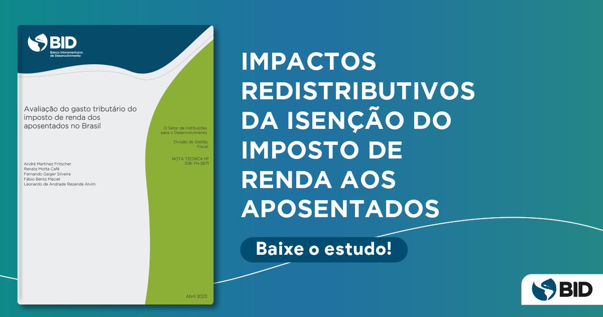 bidbr's tweet image. O #déficitfiscal é um problema crescente das contas públicas no Brasil, e o sistema previdenciário é parte do desafio. Descubra mais sobre os impactos da isenção do imposto de renda para #aposentados no país em nosso novo estudo: bit.ly/44iIOLx