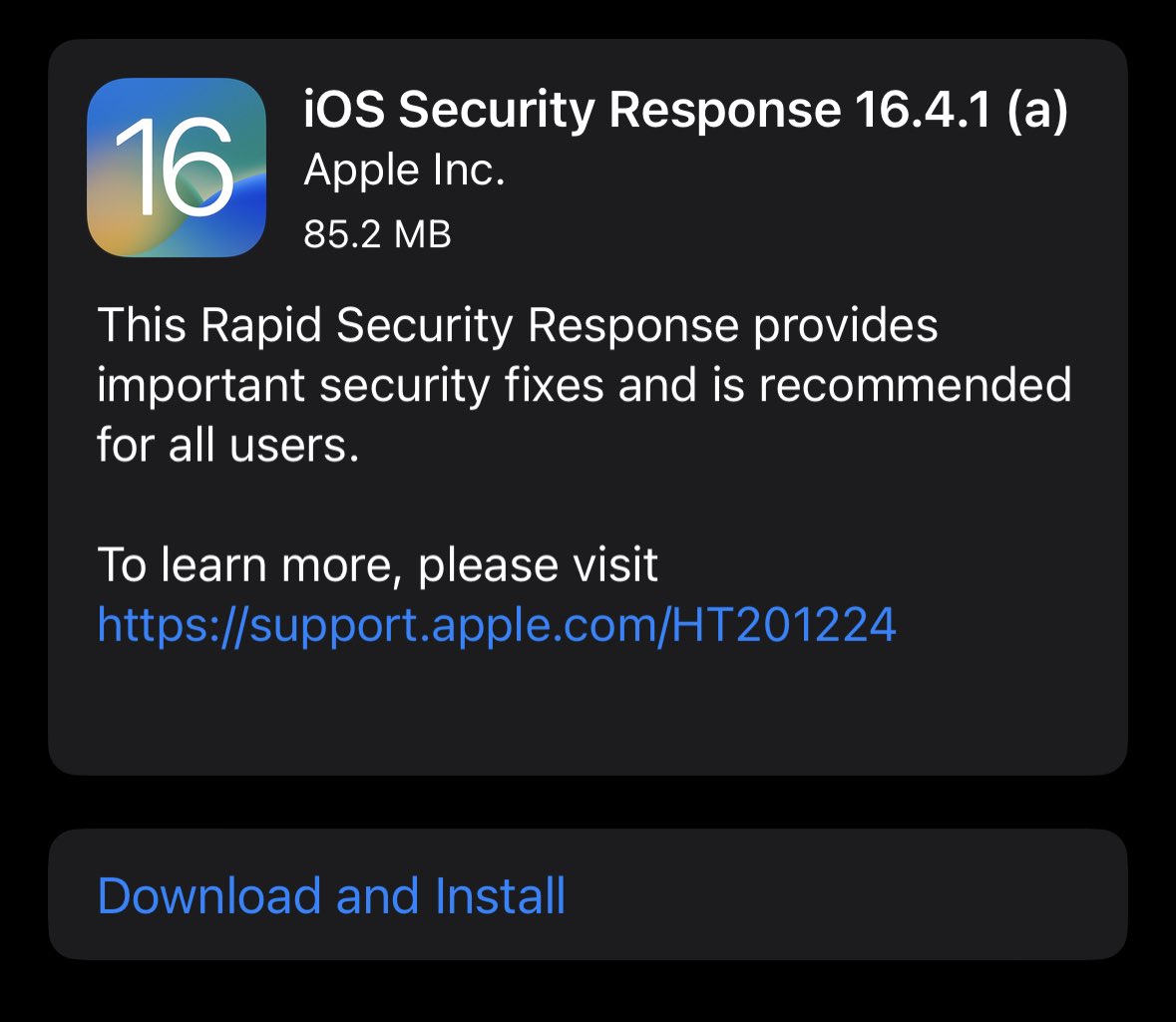 Jack_Deyes's tweet image. Has anyone else received an update #iOS1641a update? for there #iPhone?