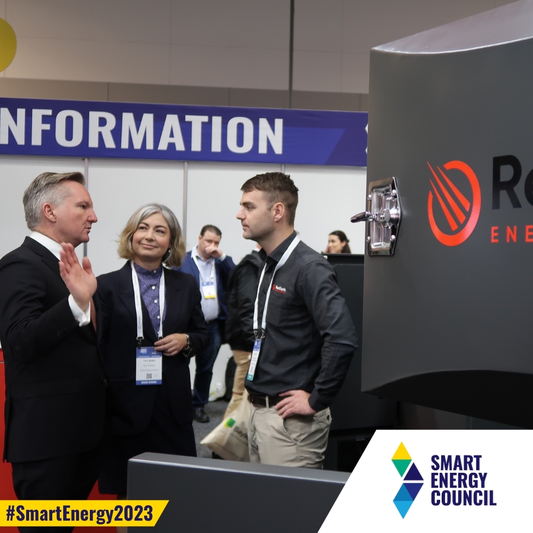 SmartEnergyCncl's tweet photo. The 2023 Smart Energy Conference kicked off with an address from @Bowenchris.

"We have great partners in the states and territories, but we need a whole of society effort to progress."

#SmartEnergy2023 https://t.co/8rO0dJKx1L