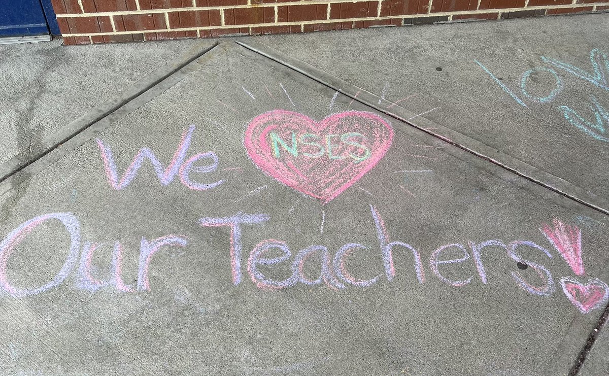 NSES_RI's tweet photo. Our fabulous PTO has been showing our teachers so much love and appreciation this week! Today, teachers were greeted by these sweet chalk messages 💚💛 @Jen_Daigneault @RachSal44 #TeacherAppreciationWeek2023 https://t.co/YNvpUkju5T