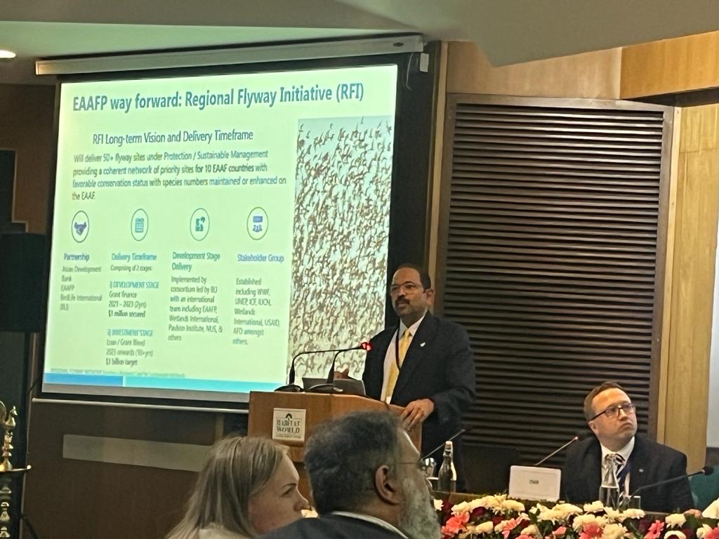EAAFP's tweet photo. This week in New Delhi, India, 4th Meeting of the Range States of the Central Asian Flyway #CAF4 was held to discuss Institutional Framework of #CAF. @TaejMundkur represented EAAFP as Vice Chair of Technical Sub-Committee to share work and experience at EAAFP. image: @hss_korea https://t.co/gownJ92eQa