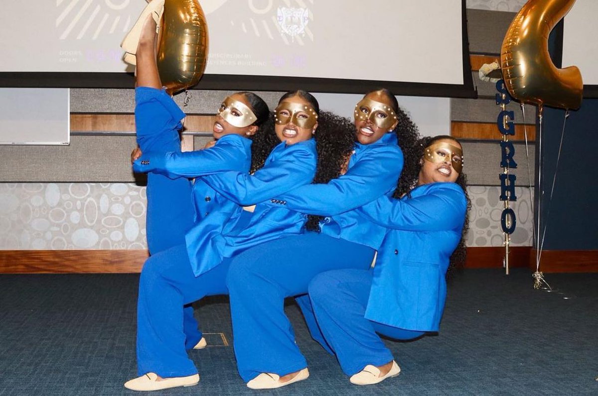 watchtheyard's tweet photo. The SGRhos at Texas A&amp;M University just crossed their Spring 23 line! 💙💛

@tamu_sgrho
#SigmaGammaRho #SGRhos https://t.co/k1t63LxMZU