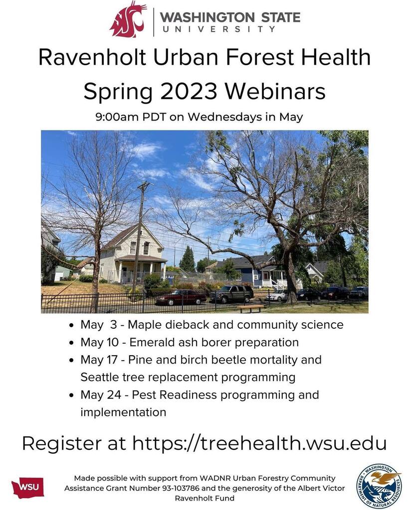 Good news! ISA CEUs have been approved for our upcoming urban forest health webinars! Register at ift.tt/GBstI8F instagr.am/p/CrwhWmmPN8G/