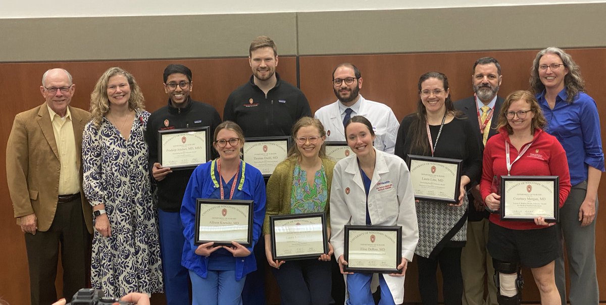 Rebecca Sippel (@rebecca_sippel) on Twitter photo Congratulations to all our amazing resident teaching award winners from <a href="/WiscSurgery/">UW-Madison Department of Surgery</a> . You make <a href="/uwsmph/">UW School of Medicine and Public Health</a> a great place to train! General surgery is so lucky to have <a href="/tomdiehlMD/">Tom Diehl</a> and <a href="/LauraKrecko/">Laura Krecko, MD</a> ! Congratulations to all our amazing resident teaching award winners from <a href="/WiscSurgery/">UW-Madison Department of Surgery</a> . You make <a href="/uwsmph/">UW School of Medicine and Public Health</a> a great place to train! General surgery is so lucky to have <a href="/tomdiehlMD/">Tom Diehl</a> and <a href="/LauraKrecko/">Laura Krecko, MD</a> !