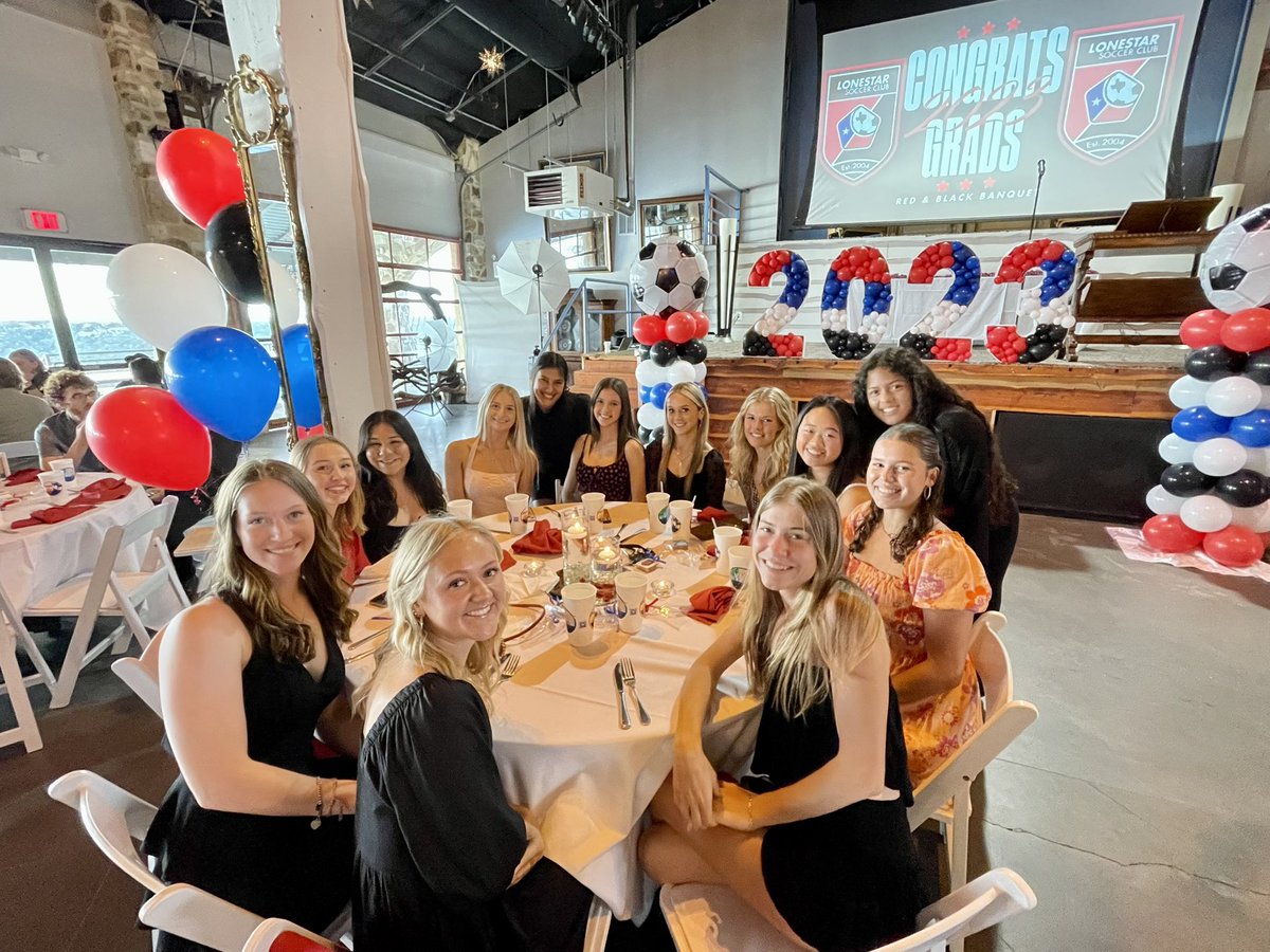 LonestarGA's tweet photo. A special night every year where we celebrate our graduating seniors! Our Red and Black Banquet is second to none and our girls deserve it! Congrats to our class of 2023!!! ❤️🖤🎓

@LonestarSC @U17Ga @GAcademyLeague #wearelonestar https://t.co/tCoVgfgdUt