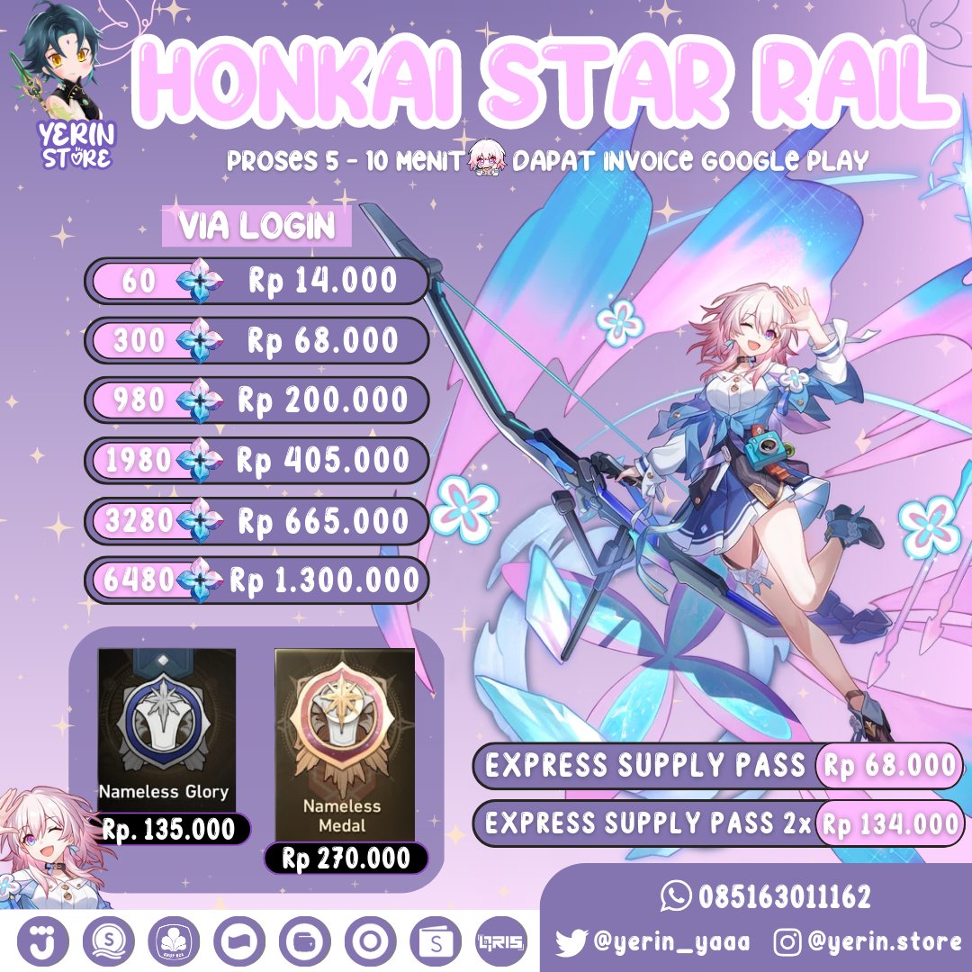 Haii Yerin open order Honkai Star Rail yaa

Smua proses sendiri itungan menit
.#zonauangᅠᅠ #zonajajan #HonkaiStarRail #HonkaiStarRai #HonkaiStarRailLeak #hsr #HSRFanart #hsrtwt #hsrsampo