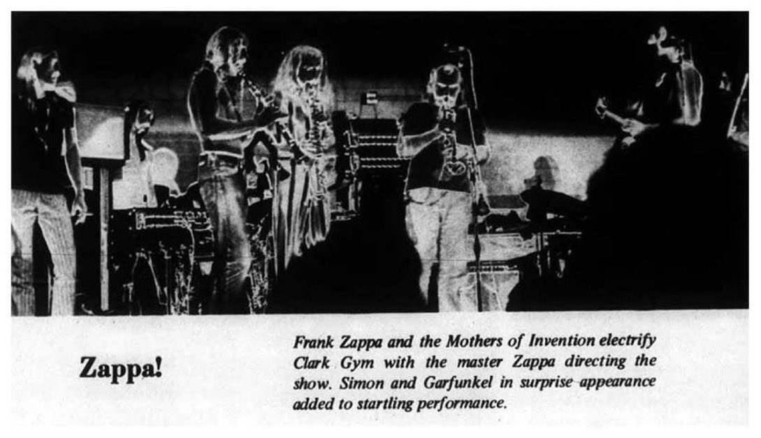 My yearly post of this “strange but true” #Buffalo story ....

#OTD in 1969, Frank Zappa performed in the Clark Gym on the #UBuffalo campus.

➡️ Simon & Garfunkel, playing under the name “Tom & Jerry” opened the show.  #PaulSimon #ArtGarfunkel