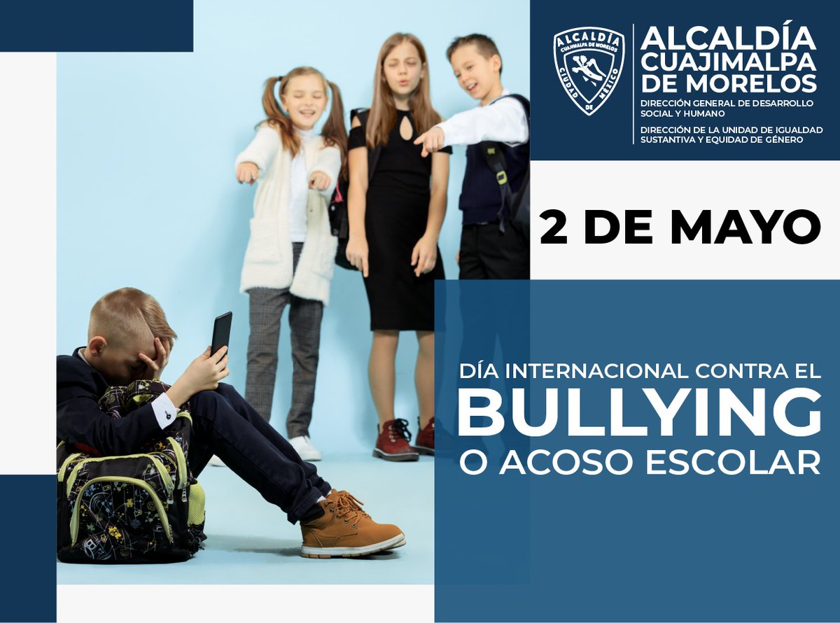 Hoy es el #DíaInternacionalContraElBullying Debemos hacer conciencia y evitar que esta mala práctica siga, dando mensajes y orientación al respecto a los niños y jóvenes para erradicar el #Bullying. #HasConciencia. @AdrianRubalcava.