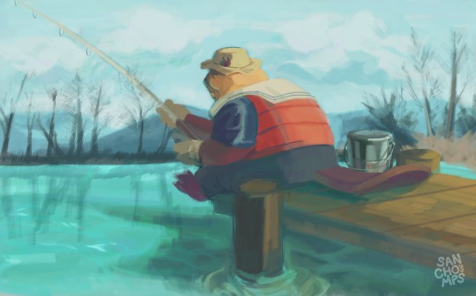 「fishing rod tree」 illustration images(Latest)
