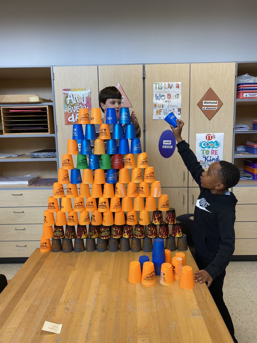 Cup stacking stations. Mrs.Gotwals’ class loved it!