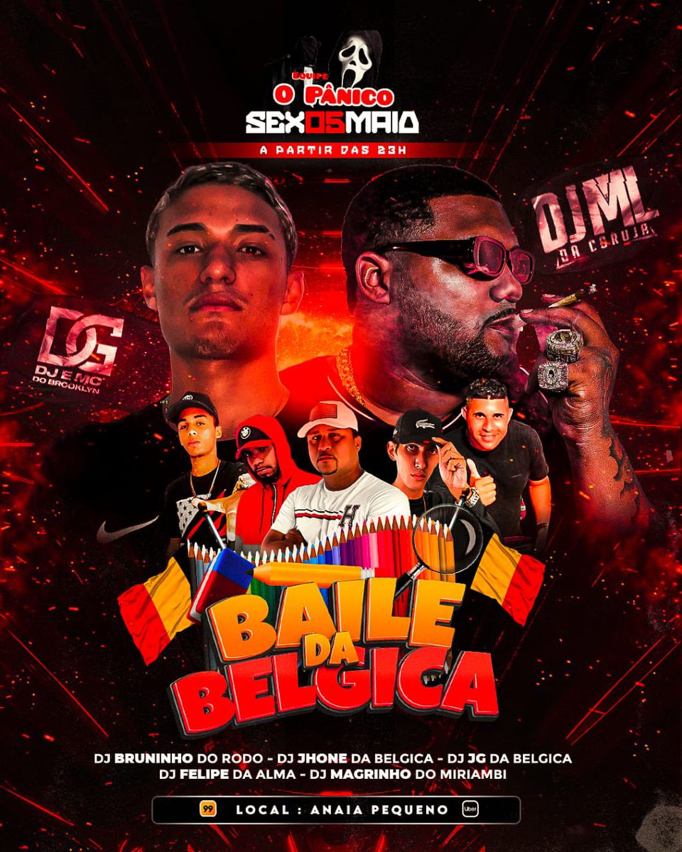 ::::: ATENÇÃO ::::::

Sexta tem o queridinho de SG de novo, baile da Bélgica parando tudo!!!! 

📍Associação