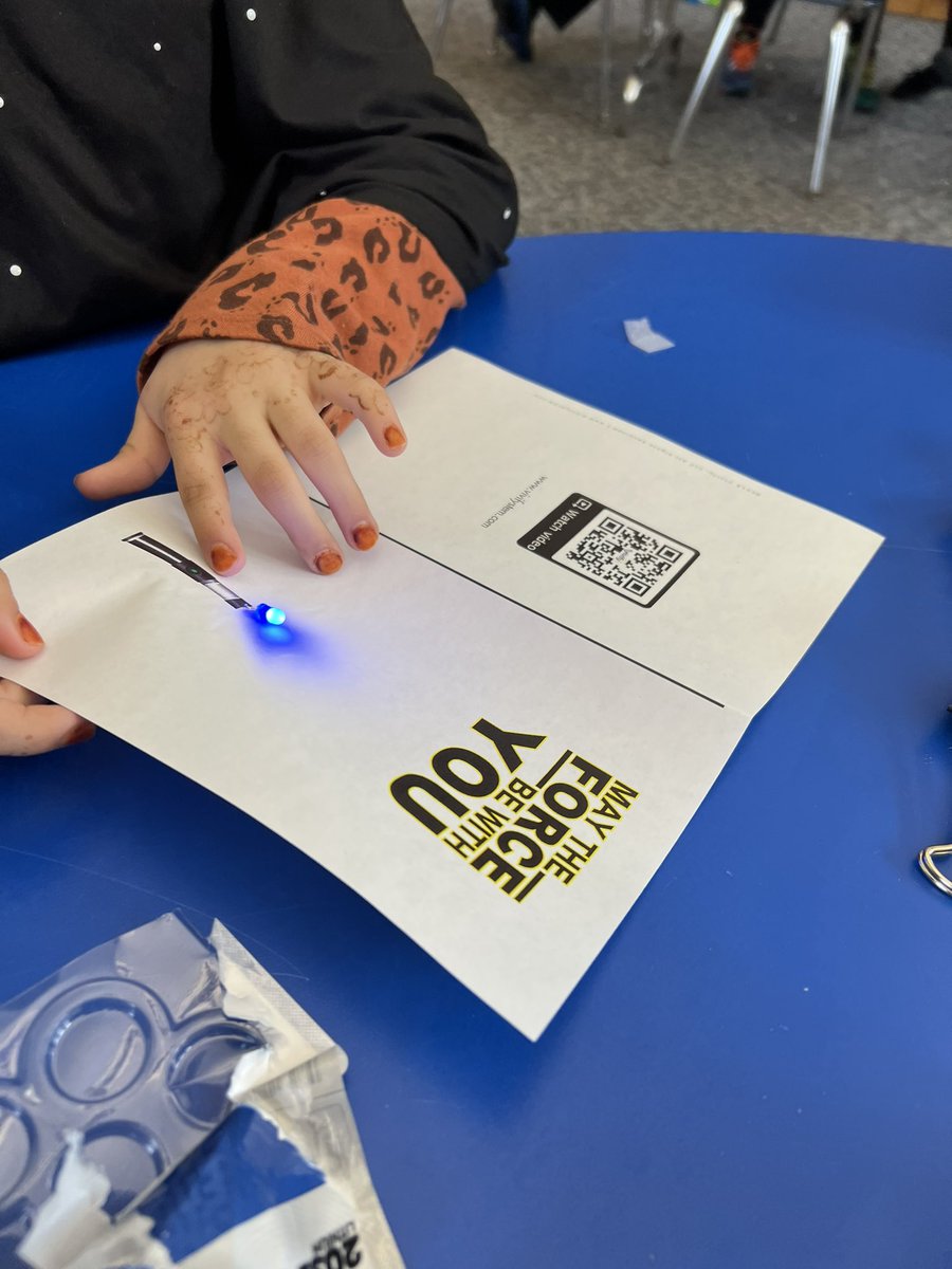 ateach0130's tweet image. May the 4th be With You! 4th and 5th graders at MP celebrated Star Wars Day a few days early by exploring how a circuit works. Ss then created their paper circuit Light Sabers! Maker Fun at Madison Park! @MrYanuzzelli @MadParkPTA @OldBridgeTPS #MAKERSPACEFUN