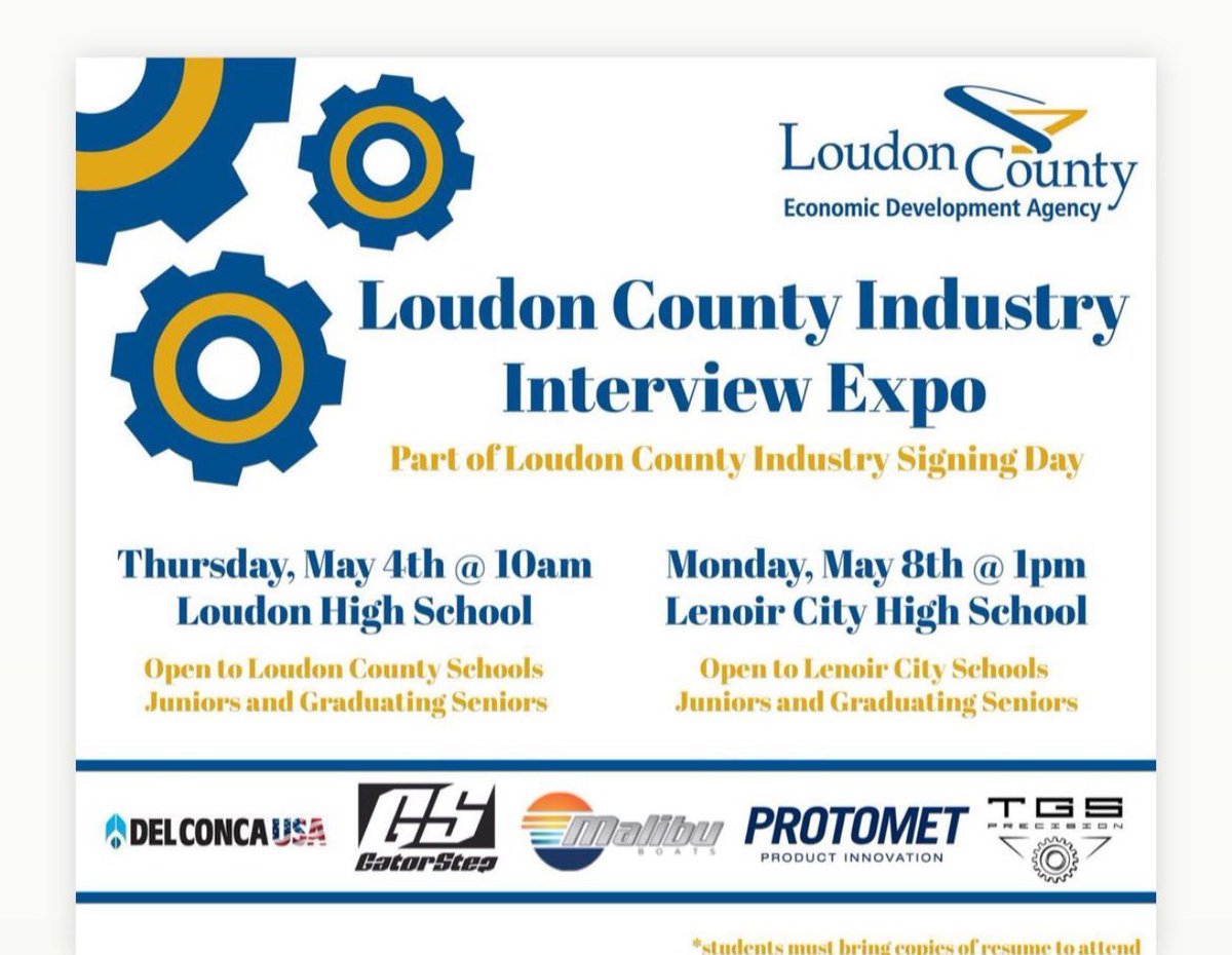 Looking forward to our Industry Signing Day on Thursday, May 4th. Thank you to all our community partners that support our graduates!