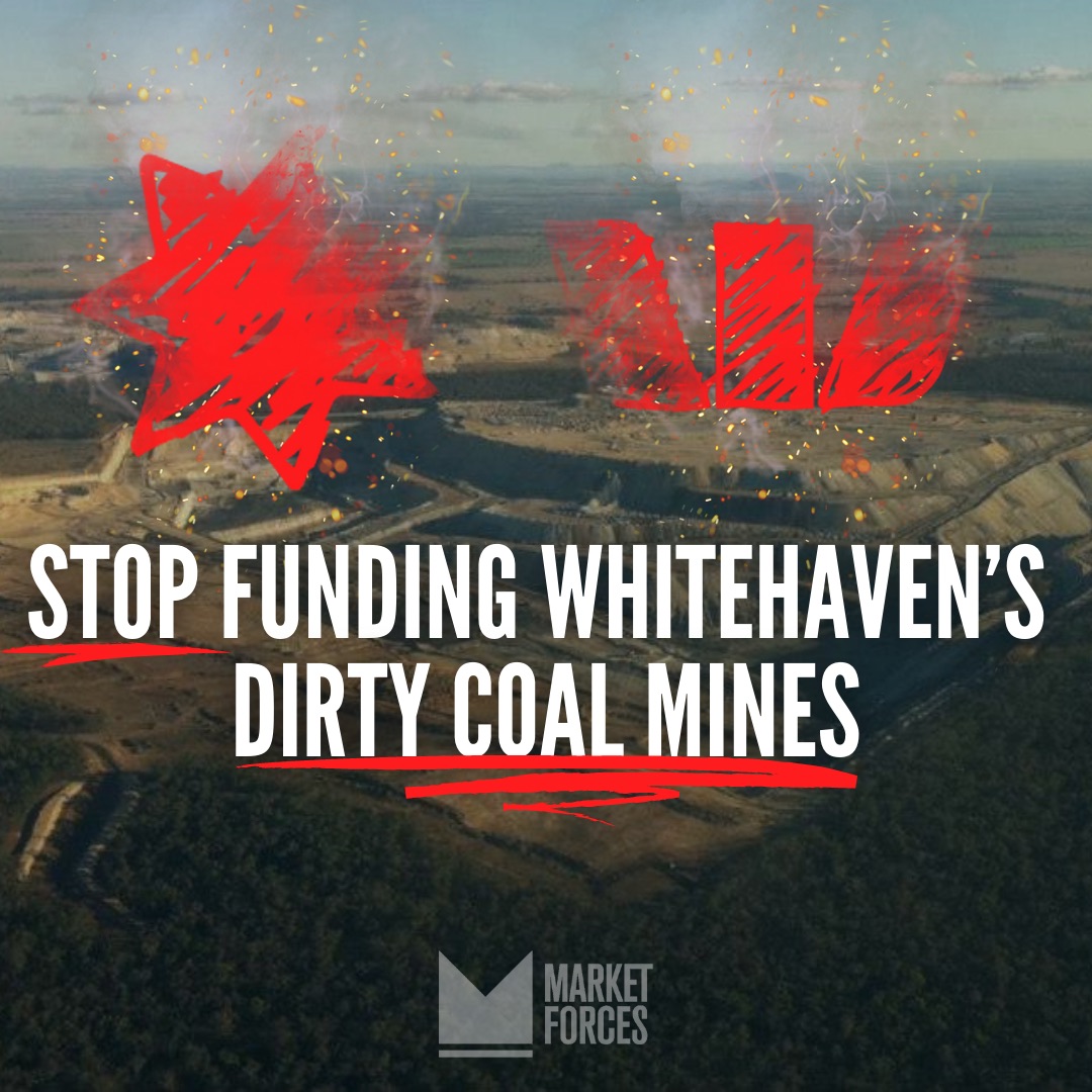 AFCA_Forests's tweet photo. Whitehaven rushing ahead with new coal mine, backed by @NAB and @Westpac
Take action: Tell NAB and Westpac to cut ties today!
https://t.co/KI1QmSd0nC
#WHC #climatewreckers #banks #auspol https://t.co/u7D7Ewowg3