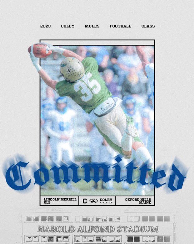 Welcome to Mayflower Hill | C/O 2027

🐴: Lincoln Merrill
🏫: Oxford Hills (ME)
🏈: OLB
📲: <a href="/lincoln_merrill/">Lincoln Merrill</a> 

#MuleMade