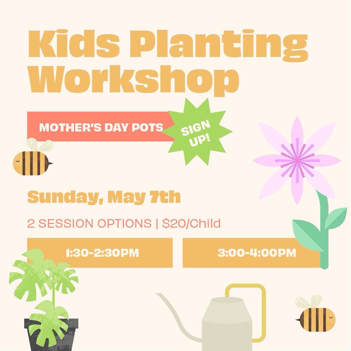 At the Triwood Spring market we are having a Kids Planting Workshop where they make a Mothers Day Pot...what fun! Sign up you child and have them join in the fun! triwoodcommunity.com/spring-market