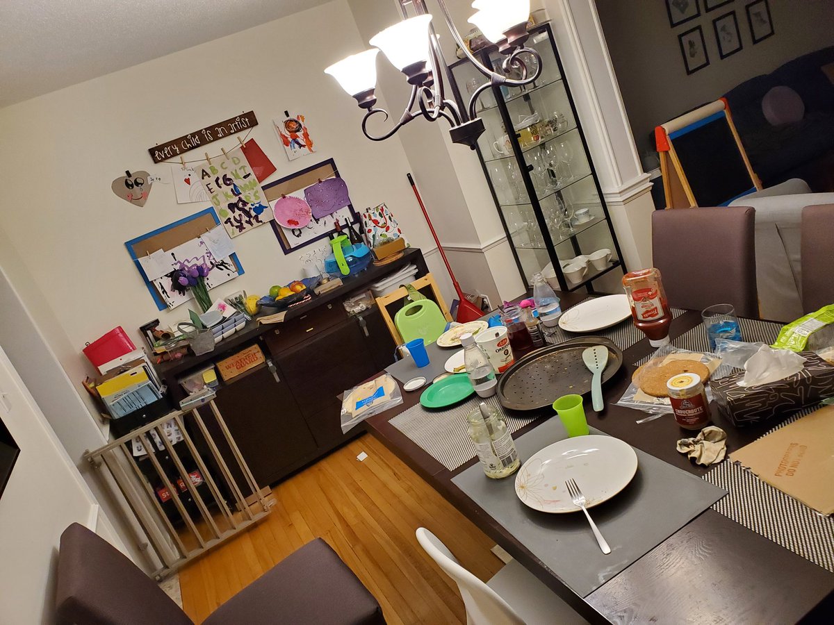 MrBusaOCSB's tweet photo. Day 2: My Home is feeding a family of four, cleanup chores after bedtime, no surface escaping clutter, and some art on the walls. #ocsbArts #ocsbPhotoChallenge https://t.co/4xBN3xB94U