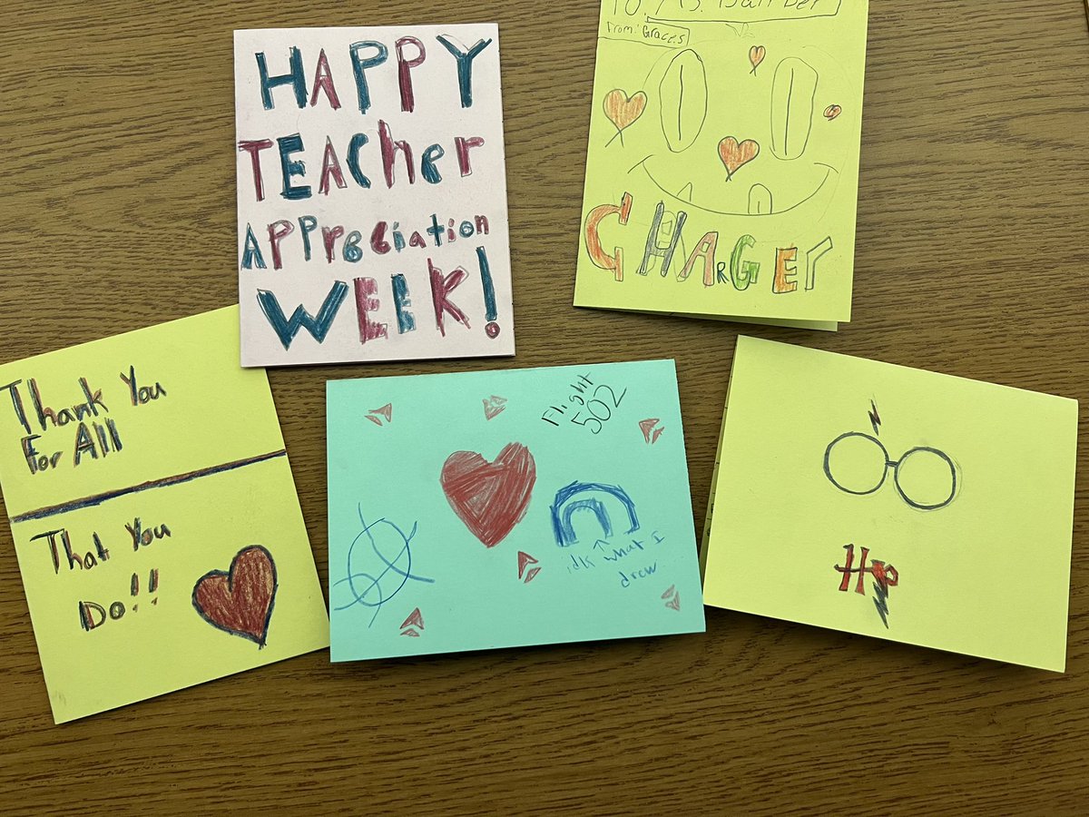 Our Chargers showing some love for Teacher Appreciation Week @chenowethes 
#jcpslibrary #CESLeadTheCharge
