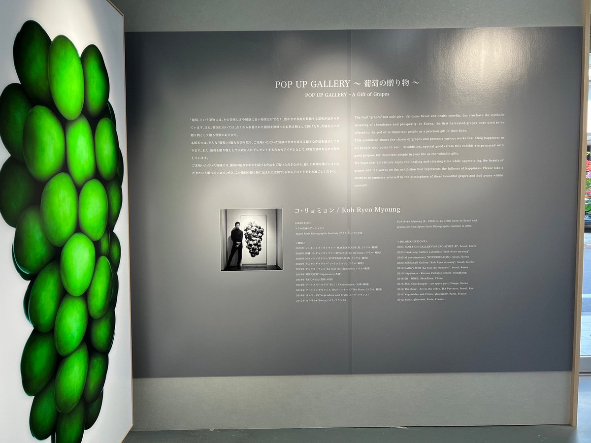 hiptip's tweet photo. 【HIPTIP GALLERYオープン】
Koh Ryeo Myoung(コ・リョミョン) POP UP GALLERY ~ 葡萄の贈り物 ~
期間 :2023年5月2日(火)〜2023年6月4日(日)
時間 :12:00-18:00 (定休日:月曜日) https://t.co/dUYVfcPf1U