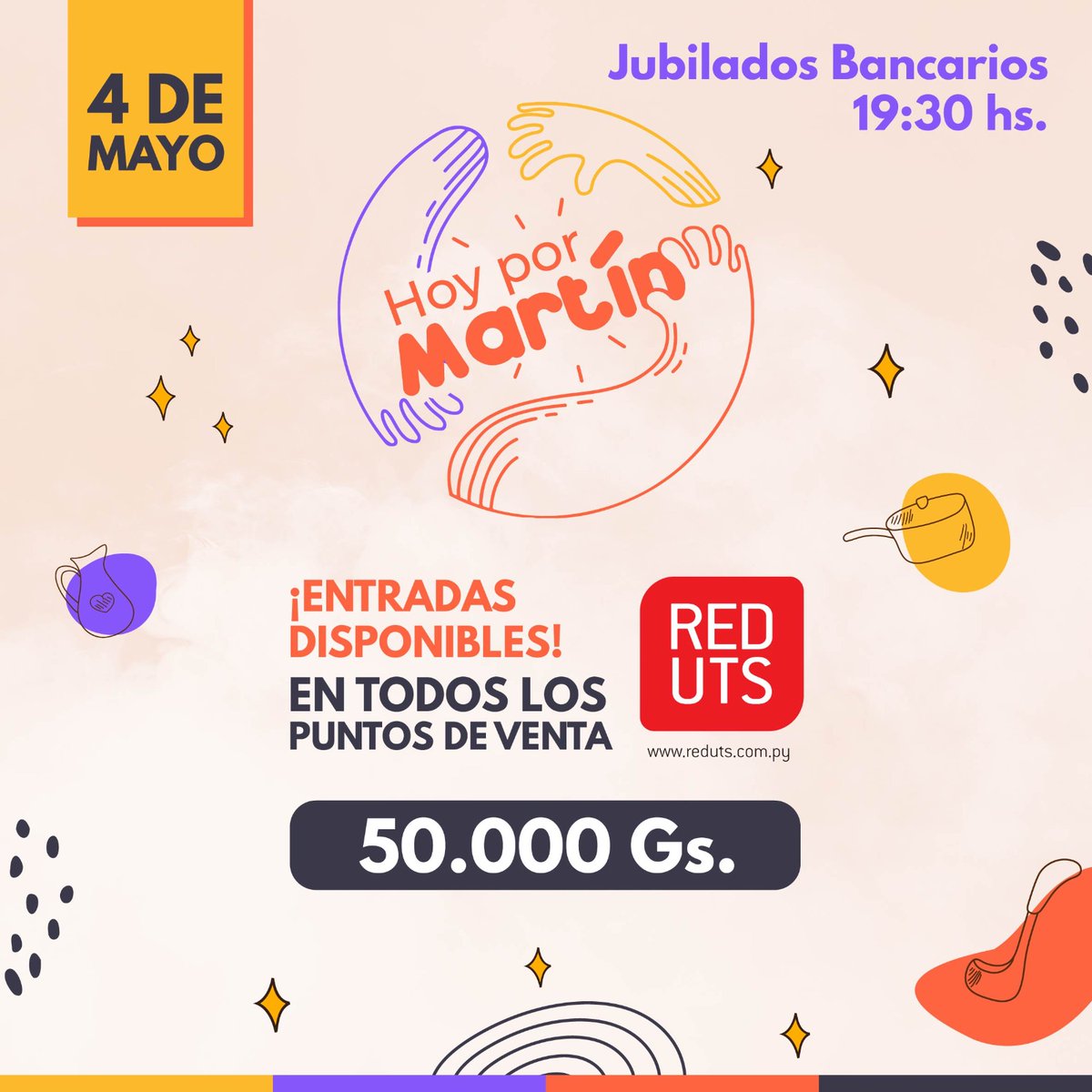 El Jueves desde las 1930 en Jubilados Bancarios. Muchísimos stands !

Para descomprimir la semana y ayudar en una muy importante causa.

#hoypormartin