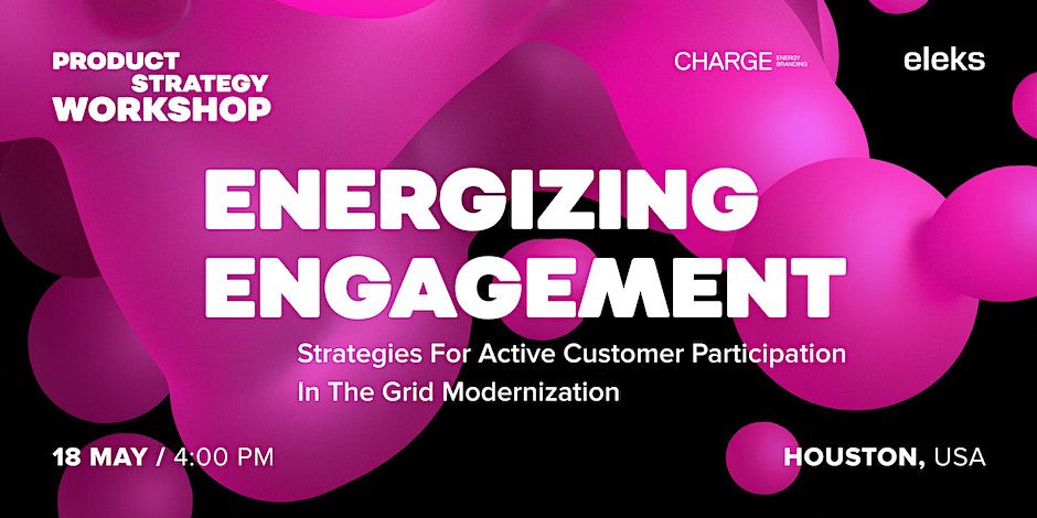 Slyusarchuk's tweet photo. I'm glad to share that @ELEKS will lead a workshop on behalf of Charge @BrandingEnergy in Houston. We'll guide through the topic of "Energizing Engagement: Strategies for Active Customer Participation in the Grid Modernization."

https://t.co/pFpWniI7yO

#eleks #charge #energy https://t.co/nYCkLxJIQT