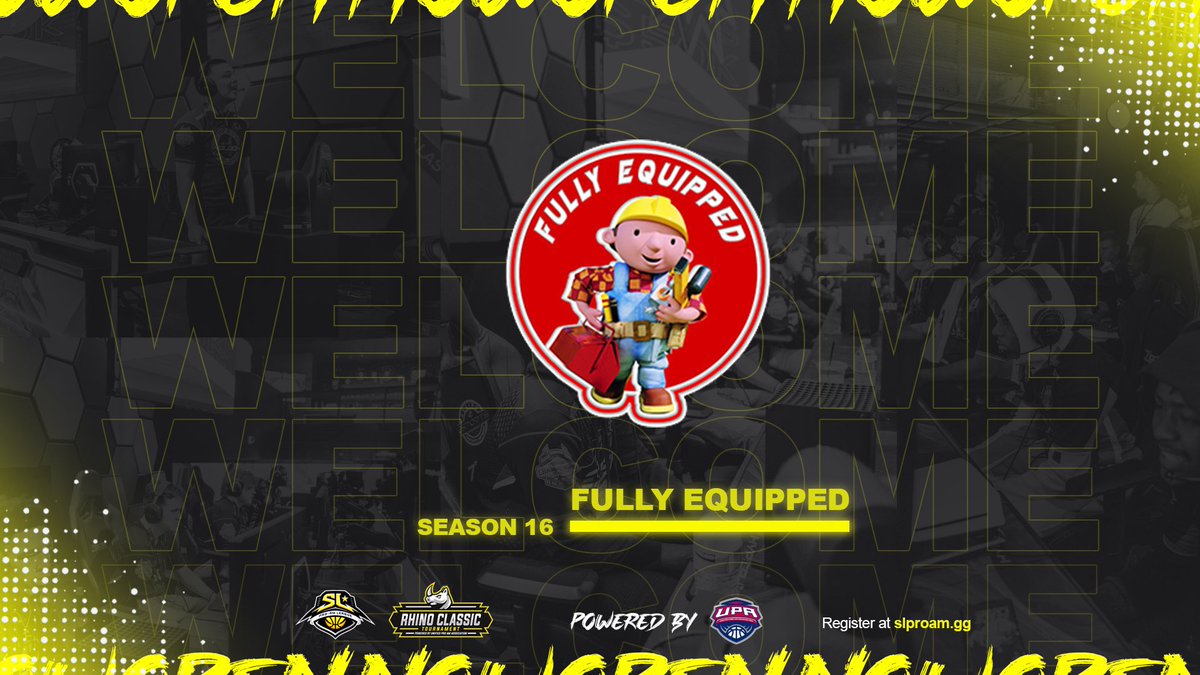 🚨 Welcome <a href="/EquippedFully2k/">Fully Equipped</a> to 
Season 16 powered by <a href="/UnifiedProAm/">Unified Pro-Am Association</a>!

📌Starting Lineup:

Pg: @eyeclank
 Sg: @fauity1k
 Lock: <a href="/xshinobl/">⃟</a>
 Swing: <a href="/Snax215_/">Snax🍵</a>
 C: <a href="/xStormSZN/">xStormSZN</a>

10 hours left to sign up

Register for Season 16 now ⬇️
slproam.gg/registration