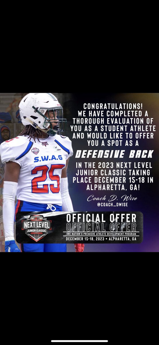Thank you <a href="/coach_dwise/">Coach D Wise</a> for the offer to play in the junior classic. 🙏 <a href="/EMP1RE7v7/">Emp1re7v7</a> <a href="/JPRockMO/">JP Rock</a> <a href="/WOWKCfootball/">WOWKC</a>