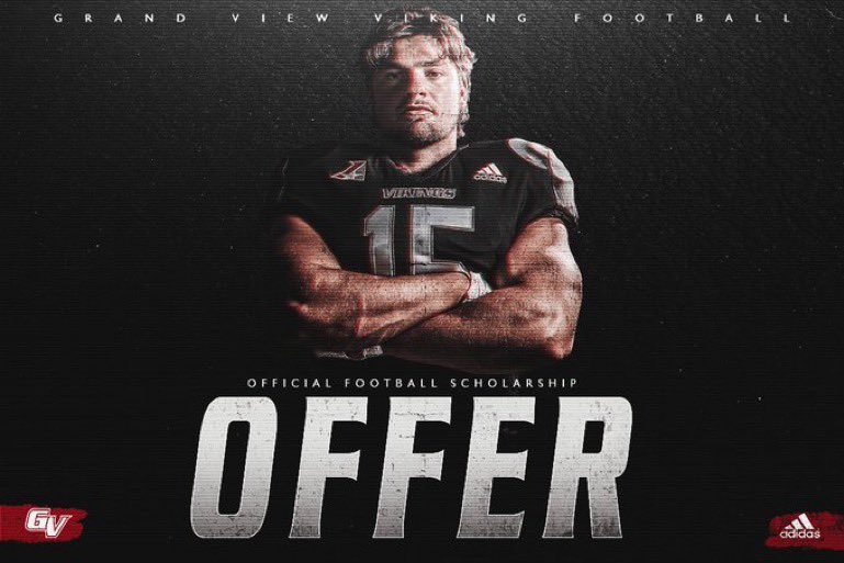 Excited to say I have received my first offer to play football at the next level!! <a href="/CoachEJGVU/">EJ Peterson</a> <a href="/CoachJoeWoodley/">Coach Joe Woodley</a> <a href="/GVVikingFB/">Grand View Football</a>