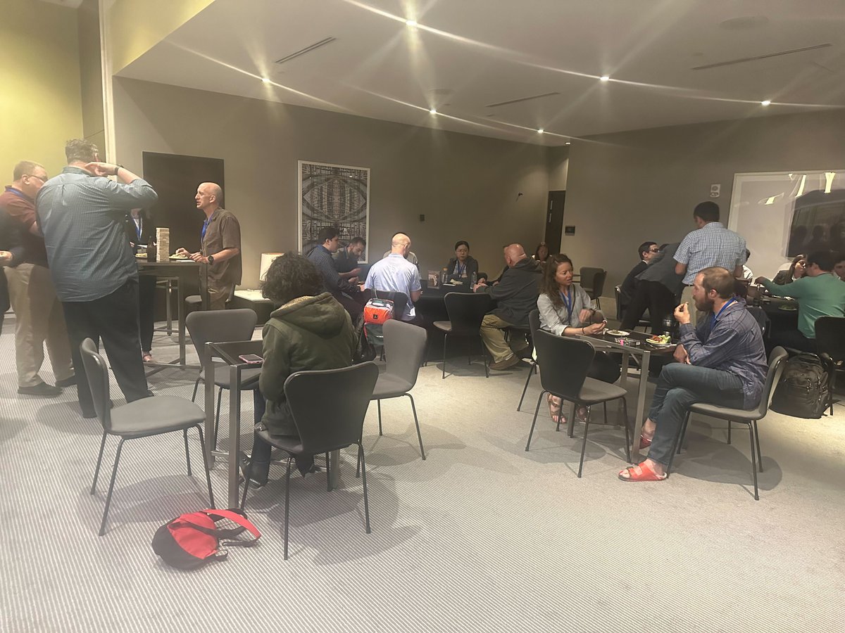 ametsoc's tweet photo. Thank you to everyone who came out for the game night networking event! Hope everyone had a great time meeting each other in person. Can't wait for another fantastic day of sessions tomorrow.  #AMS35AgForest #AMS14Fire #AMS6BioGeo https://t.co/vGtITLycoo