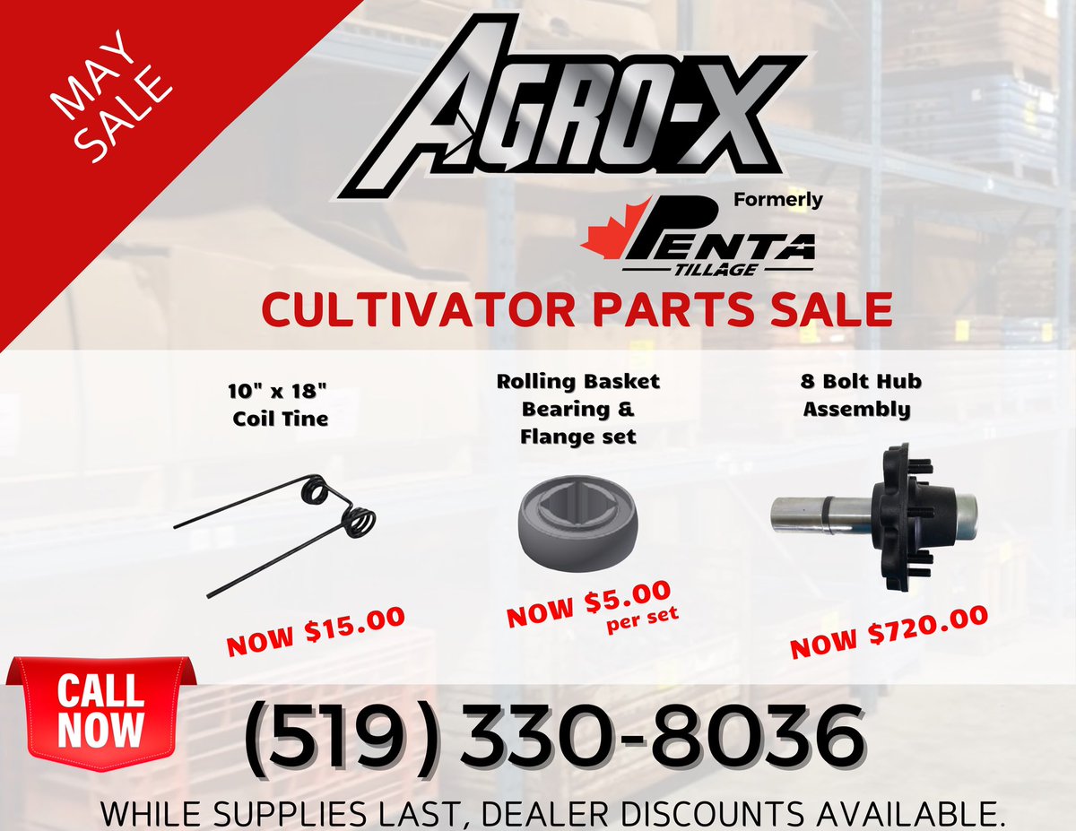 agrox_equipment's tweet photo. May Parts Sale! Contact us today to order! 519-330-8036 https://t.co/TxkRq2i2YN