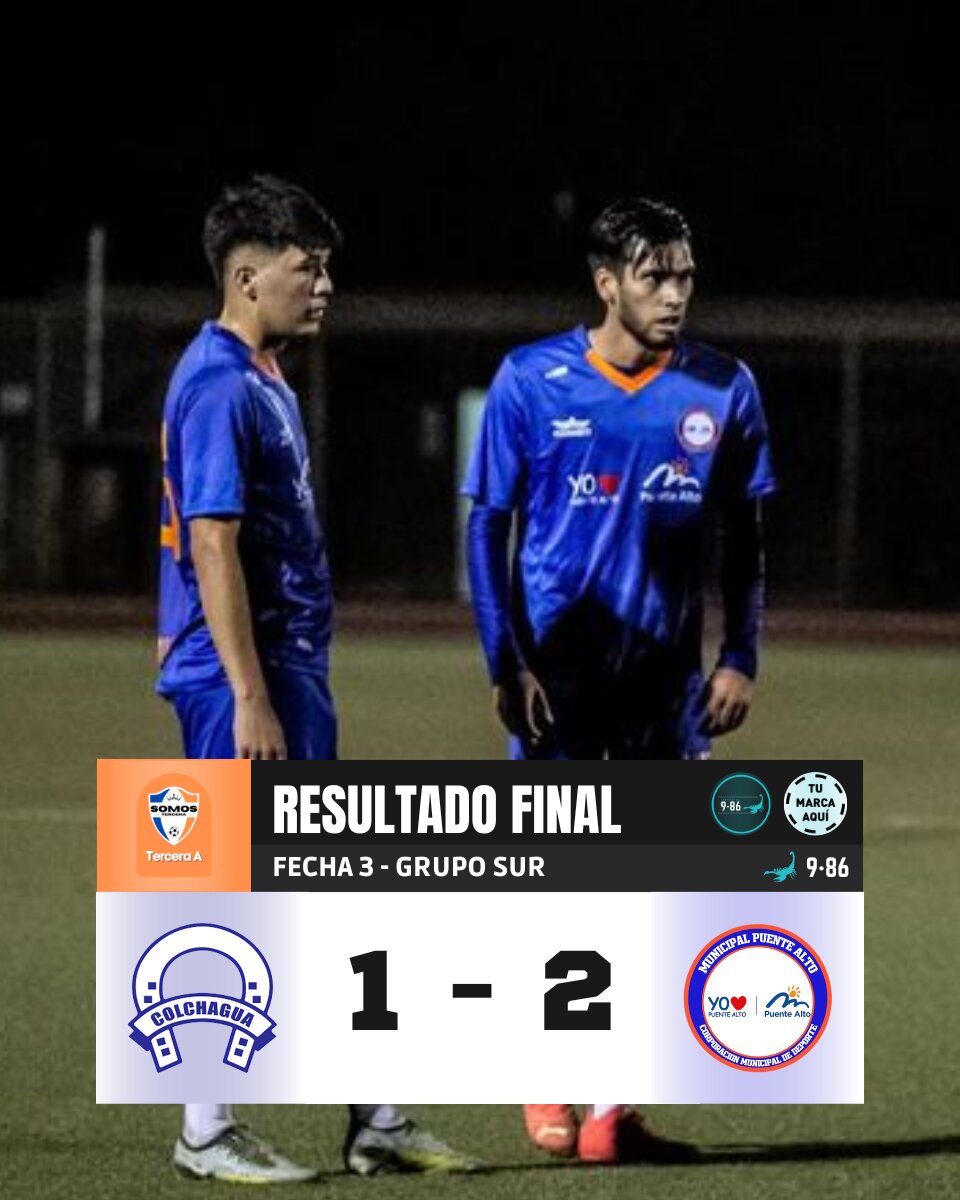 somosterceracl's tweet photo. ⭕ ¡TERMINÓ EL PARTIDO!
#MunicipalPuenteAlto se impuso 2 - 1 a #ColchaguaCD por la Fecha 3 del Grupo Sur.
👀 ¿OPINIONES?
.
.
.
📸 @ ch_fotografiaa
————————————————————
#SomosTercera #TerceraA #TerceraB
———————————————————— https://t.co/gOKuoodqvC