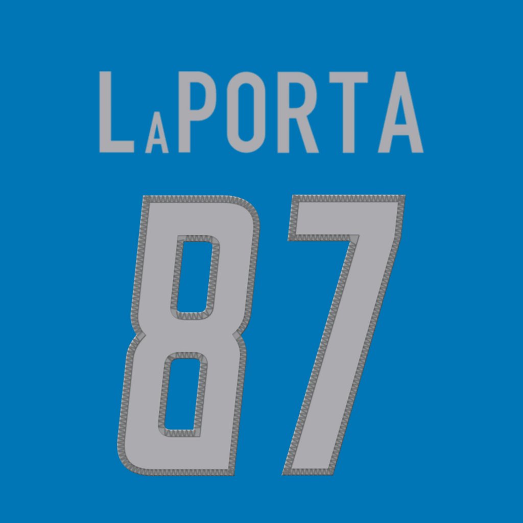 Detroit Lions TE Sam LaPorta (<a href="/Samlaporta/">Sam LaPorta</a>) will wear number 87. #OnePride
