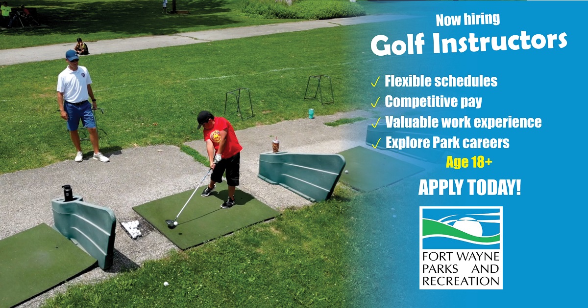 ⛳The grass is always greener on the golf course! Why not work here this summer? Fort Wayne Parks and Recreation is hiring golf instructors for the Lifetime Sports Academy. Apply here: cityoffortwayne.org/jobs-with-the-…
#WorkWhereYouPlay, #Jobs