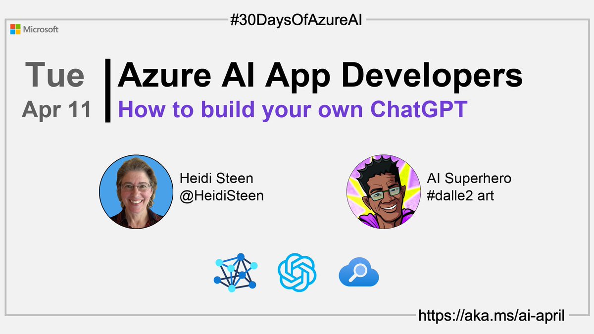 adnan_hashmi's tweet image. How to build your own #ChatGPT
bit.ly/3Ntrvl3
#MachineLearning #30DaysOfAzureAI