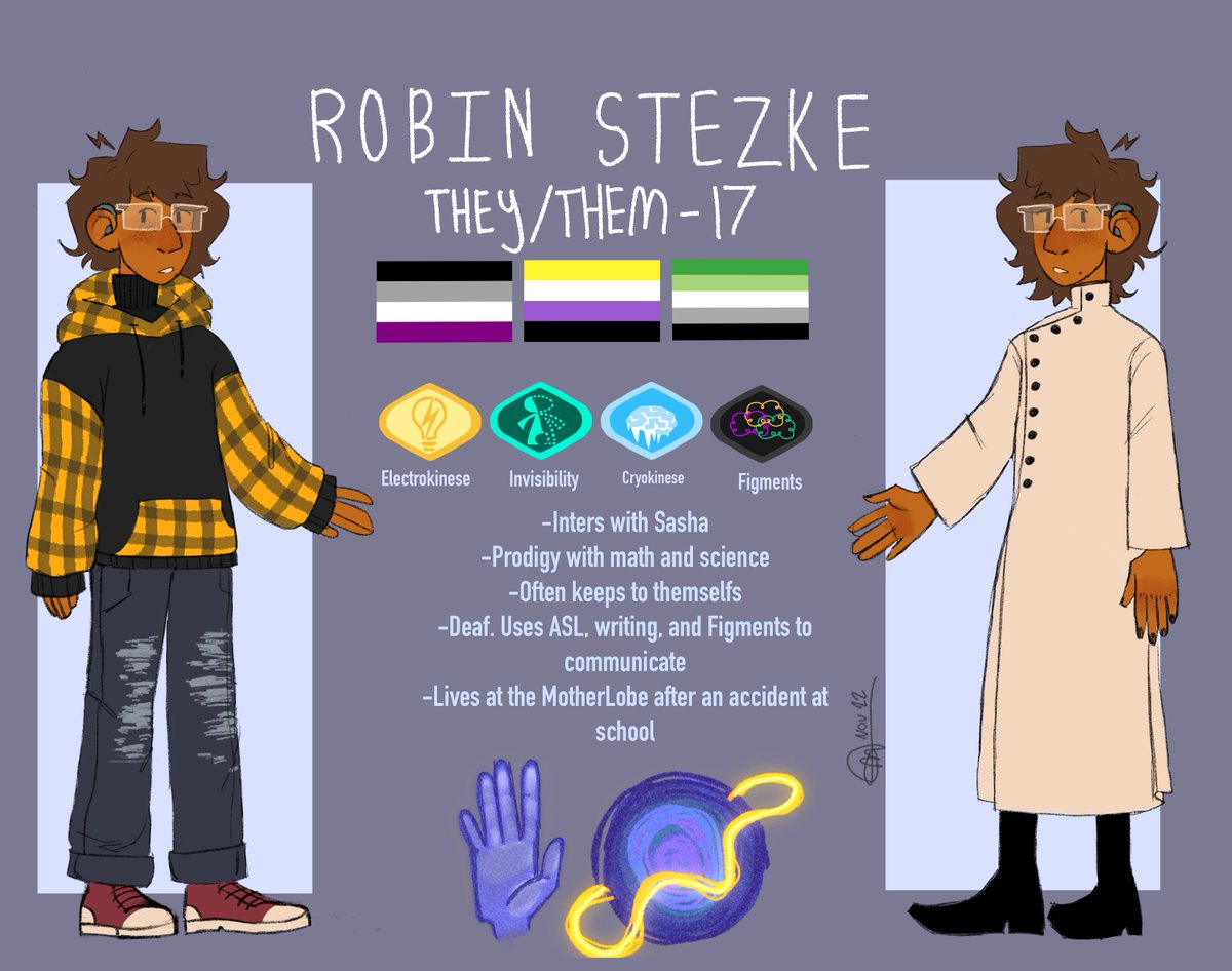 Chekrss's tweet photo. #l2dmdrawmyoc
Robin 
18
 Introverted, smart, timid 
Deaf, uses ASL. Has cochlear implants 
Has lighting powers
(likes) Science, Math,  Robots, Korean street dogs 
(dislikes) Reading,  mumbling, the outdoors
Style request: Anti https://t.co/cKa7VikMjc