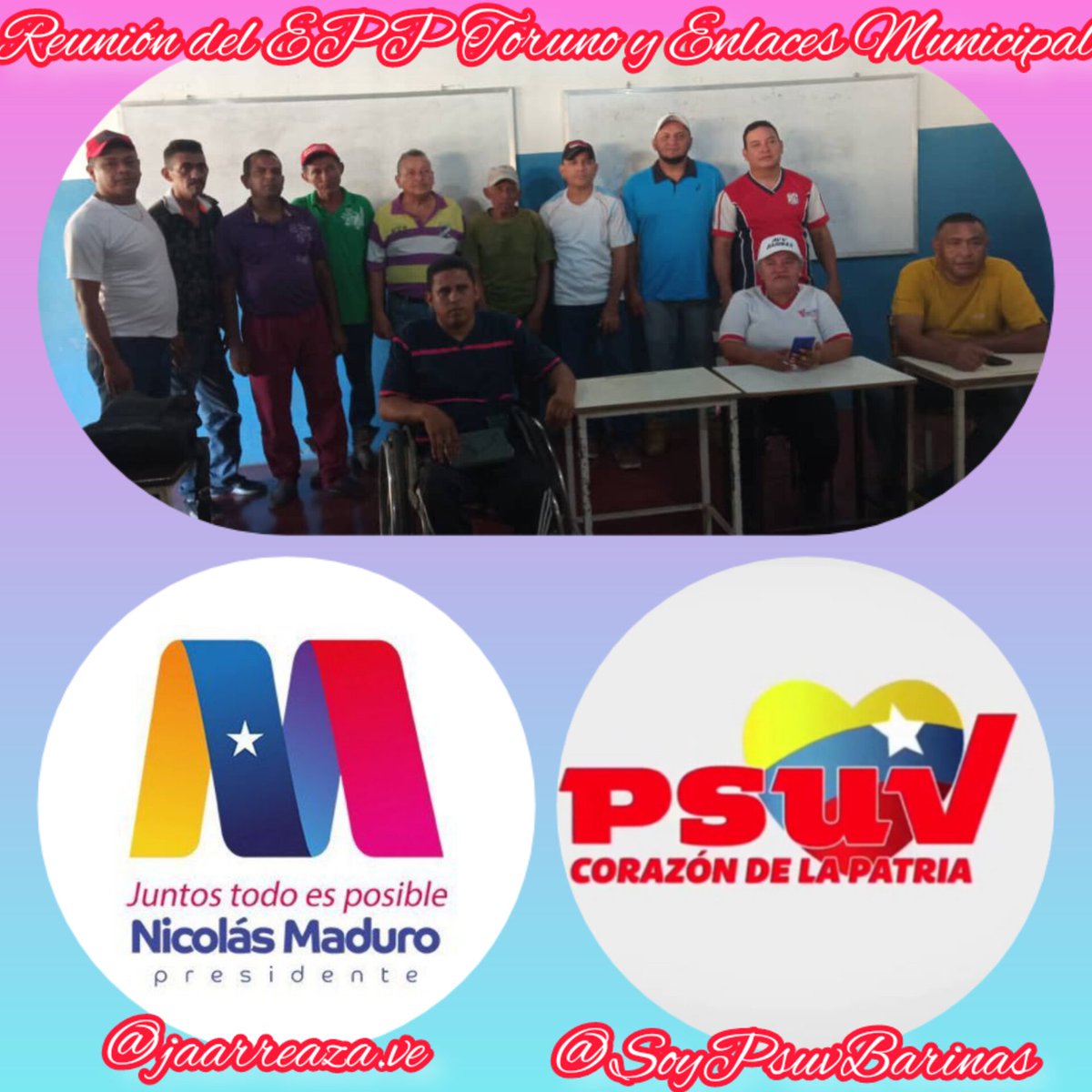 betzabe_arias's tweet photo. #TrabajadoresConMaduro Reunión de el EPP #Toruno para conocer el equipo de trabajo, cumpliendo orientaciones de nuestro presidente @NicolasMaduro del jefe político @jaarreaza organizar unir y sumar aquí nadie se rinde seguimos venciendo Venceremos @dcabellor @SoyPsuvBarinas https://t.co/WFOFXRyNHF