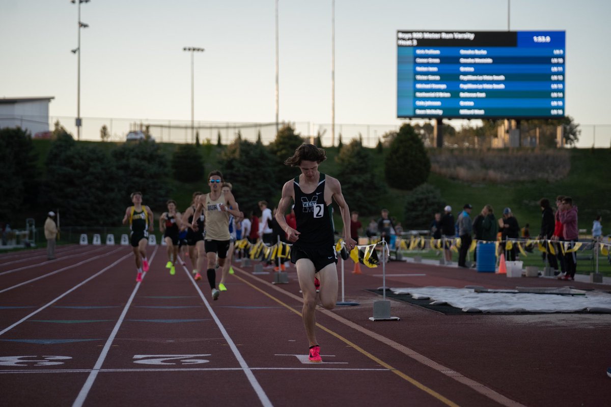Jack Witte breaks another school record, this time in the 800! <a href="/MWHSactivities/">Millard West Activities</a> #record