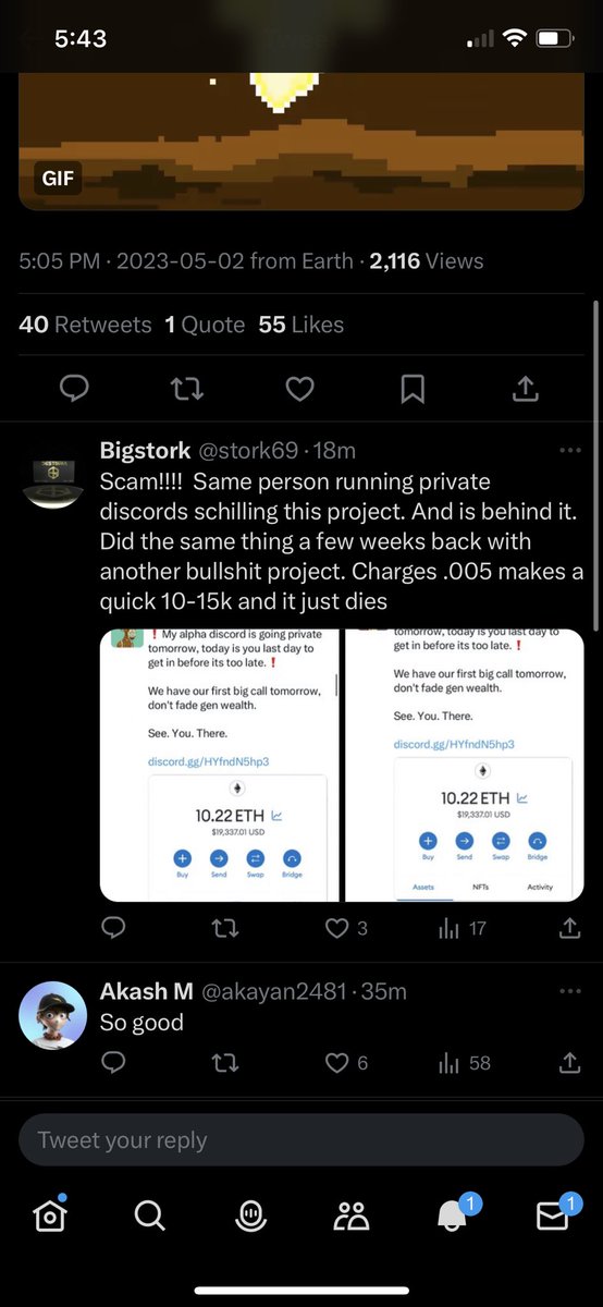 niceguyfett's tweet photo. Not sure how many will see this so please share the shite out of it. This is the same guy and he love to scam people. Have fun with Karma and stop giving #MAYC a bad rep. #SCAM #NFT #InfluencerAlert #doomsdayxyz is a scam so is #365LFG probably. #tinydickenergy https://t.co/eIOoHsiCeC