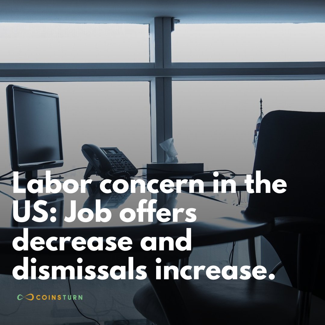 blockaxess's tweet image. The Job Openings and Labor Turnover report from the Department of Labor indicates a decline in job offers and an increase in terminations, which casts doubt on the US economy.

coinsturn.com/post/labor-con…

#JobOpenings #LaborReport #Economy #FinanceNews