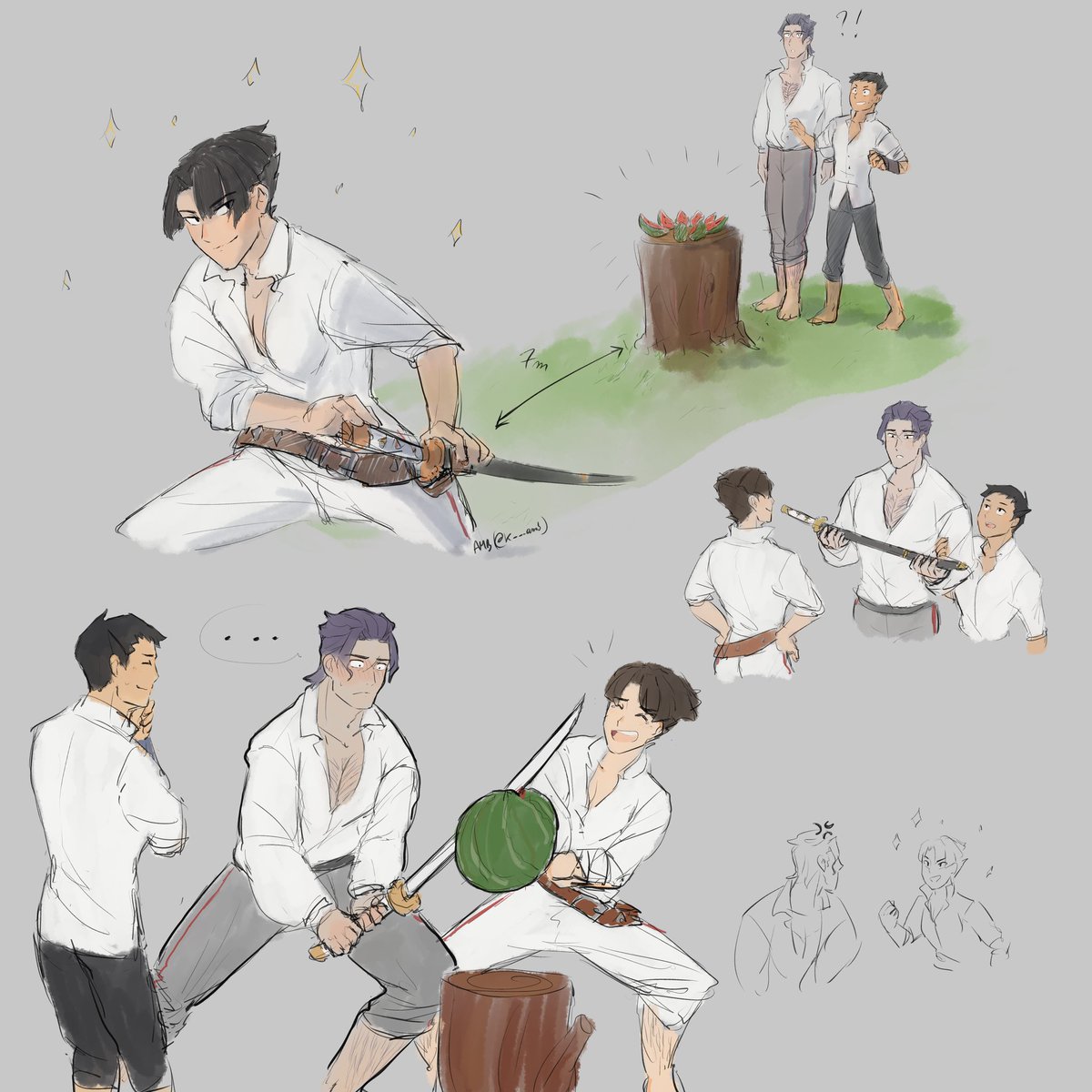 #baroasoryuuweek2023

Day 2 | Flexing, Swords and Tension