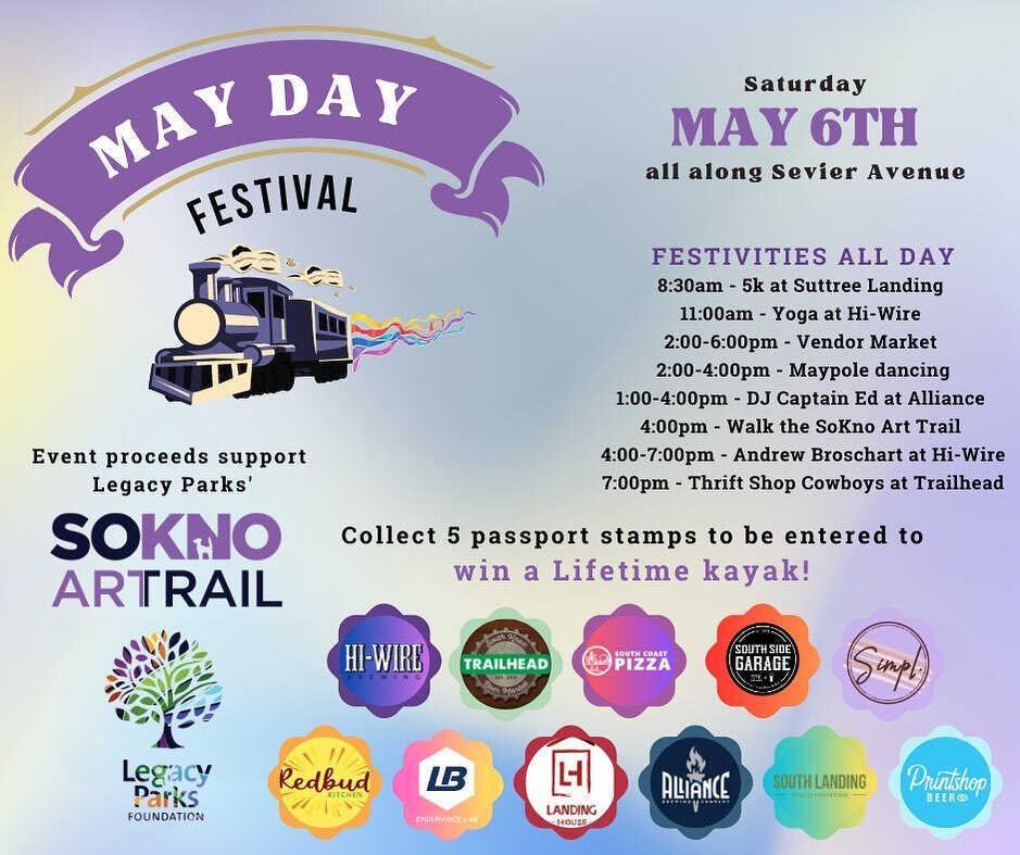 ☀️ May Day Festival is coming up this Saturday in our neighborhood!! This is an all day event filled with live music, beer, food, a 5k and a vendor market all along Sevier Ave. @captain___ed will be spinning tunes at Alliance 1pm-4pm. This festival is su… instagr.am/p/CrwyvoxM-hQ/