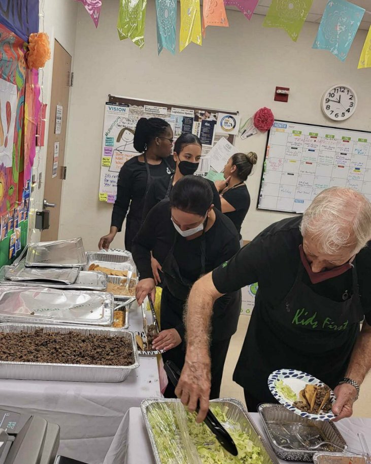 Taco Tuesday Lunch spread to celebrate Teacher Appreciation Week for all teachers and staff! Compliments of the Meadow Park PTA. @pbcsd