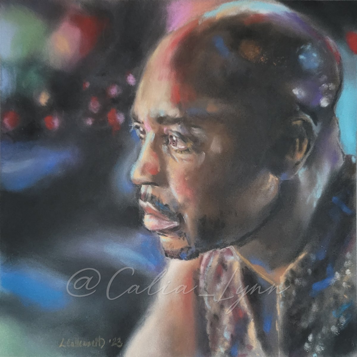 #Amenadiel is one of my favorite characters from #LuciferNetflix.  I was very happy to have this #chalkpastel painting signed by @dbwofficial at #luciconNJ2023 .  #Luciferfanart #Lucifanart #Lucifer #PanPastels #fanart #traditionalart #ArtistOnTwitter #LuciConNJ