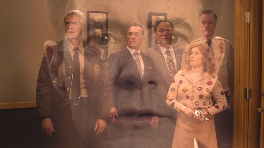 eastwes's tweet photo. @bestshow4life Smokey's face fading in over Tom on the Twitch feed giving strong Twin Peaks S3 vibes, please keep it going all show. #Gasms #BestShow4Life https://t.co/jxNRHfl19q