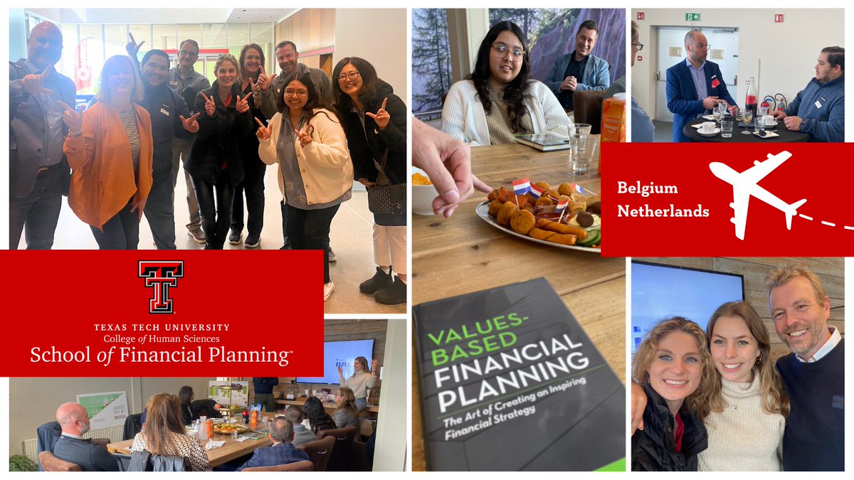 DoubleTPFP's tweet photo. School of Financial Planning goes international—Belgium &amp; the Netherlands✈️
Our team joined discussions on financial health and wellness with international firms and universities to find new ways of serving clients here and abroad. Thank you to our hosts!
#ttucohs #ttupfp https://t.co/buJ7FAF6ql